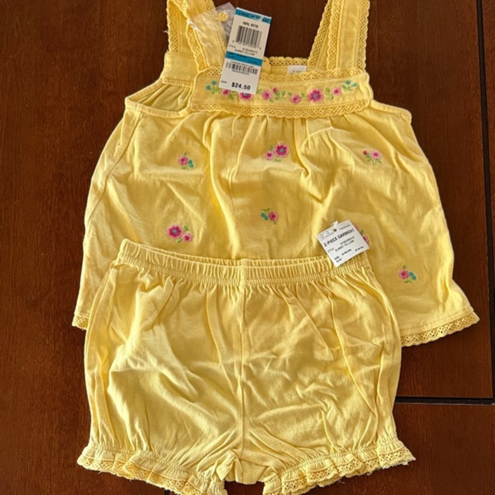 First Impressions Yellow Kids Matching Set, baby 18-24 months